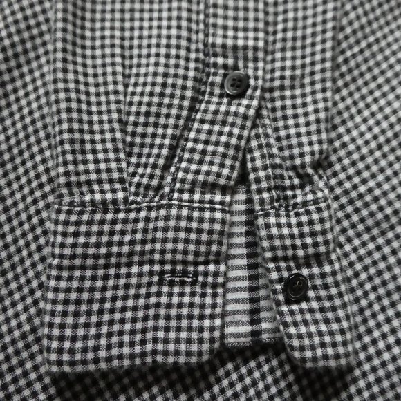 Madewell Oversized Boyshirt in Mini Gingham Check White Black Cotton S - Picture 6 of 9